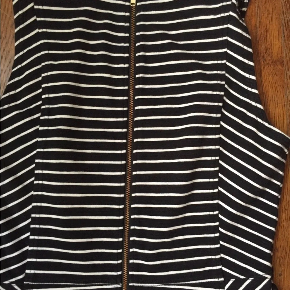J.Crew Black and White Striped Dress Size XXS
